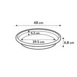 universal saucer round 48cm transparent
